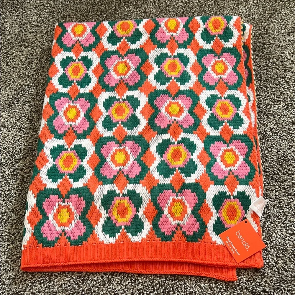 Ban.do Colorful Floral Knit Throw - Picture 2 of 5